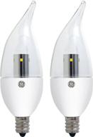 💡 ge lighting 22997 led 3.5w (25w replacement) 170lm bent tip light bulb, candelabra base, clear soft white, 2-pack logo