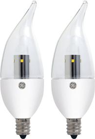 img 2 attached to 💡 GE Lighting 22997 LED 3.5W (25W Replacement) 170LM Bent Tip Light Bulb, Candelabra Base, Clear Soft White, 2-Pack