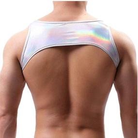 img 2 attached to ACSUSS Metallic Sleeveless Shoulder Harness Men's Clothing and Shirts