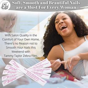 img 2 attached to Tammy Taylor Peel 'N' Stick Zebra Professional Nail Files: Long-Lasting, Disposable & 100 Grit