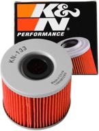 🏍️ k&amp;n motorcycle oil filter kn-133: high performance, premium design for synthetic or conventional oils, fits select suzuki and bimota vehicles logo