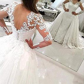 img 3 attached to 👰 Изысканное женское платье русалка на одно плечо с отстегивающимся верхом и платьями для свадьбы, для великолепного внешнего вида