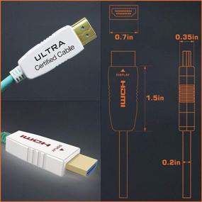 img 2 attached to 🔌 RUIPRO 50ft HDMI Fiber Optic Ultra Certified Cable - HDMI 2.1 48Gbps, 8K@60Hz, 4K@120Hz, Dynamic HDR, eARC, HDCP 2.2 - Slim and Flexible for LG, Samsung, TCL, Sony, RTX 3080, RTX 3090, Xbox, PS5/4, Roku (15m)