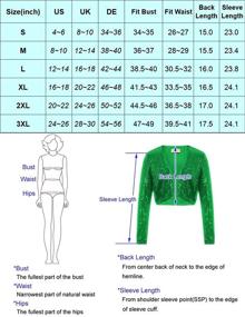 img 1 attached to 👚 Stylish Sequin Jacket: Women's Long Sleeve Glitter Blazer Bolero Shrug - S-XXL