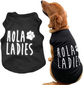 img 4 attached to 🐶 Ollypet Cool Black Dog Shirt – Funny Hola Ladies Summer Apparel for Small Dogs, Cats, and Teacup Pets