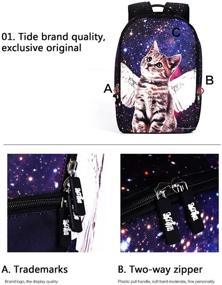 img 2 attached to Galaxy Printed Backpack Lightweight Shoulder: Stylish and Functional Companion for On-the-Go