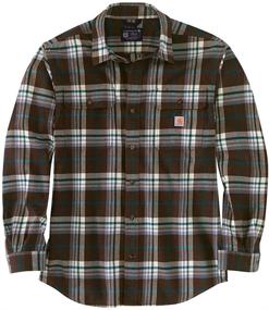 img 1 attached to Ultimate Comfort with Carhartt Heavyweight Flannel Sleeve 3X Large Men's Clothing