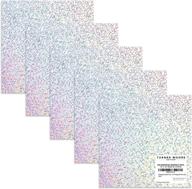 🌟 holographic sparkle vinyl, 12x12 chrome adhesive vinyl sheets for cricut maker explore, silhouette, crafts, stickers, decals - turner moore edition (silver holographic mist, pack of 5) logo