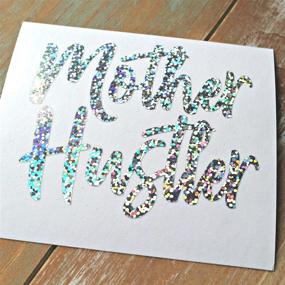 img 2 attached to 🌟 Holographic Sparkle Vinyl, 12x12 Chrome Adhesive Vinyl Sheets for Cricut Maker Explore, Silhouette, Crafts, Stickers, Decals - Turner Moore Edition (Silver Holographic Mist, Pack of 5)