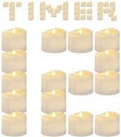 amagic timed tea lights: long-lasting battery-operated led candles, flameless flickering home decor, auto on/off, warm white, pack of 12 логотип