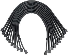 img 4 attached to 🔗 10-Pack Heavy Duty EPDM Bungee Cords with Hooks - Adjustable 31' Inch Stretch Tie Down Straps for Outdoor, Tarp Covers, Canvas Canopies, Motorcycle, Cargo - Set of 10 Pieces