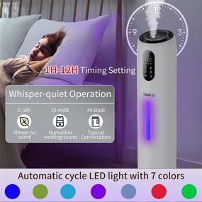 img 1 attached to 🌬️ Large Capacity 9L/2.3GAL Humidifier for Bedroom with LED Display, Remote Control, Timer, Aromatherapy, 3 Mist Modes, Silent Operation, 48-Hour Runtime, Smart Humidifier for Large Room/Home/Office