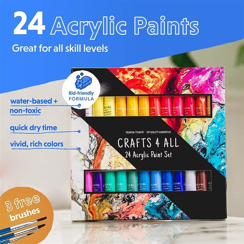  Zenacolor Oil Paint Set 48 x 12mL (0.4Oz) Pack of 48 Tubes of Oil  Paints for Canvas Painting : Arts, Crafts & Sewing