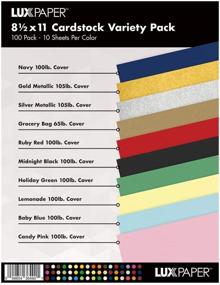 img 2 attached to 📦 LUXPaper 8.5" x 11" Cardstock Variety Pack – 100lb. Cover for Crafts and Cards – Scrapbook Supplies with 100 Multi-Color Sheets
