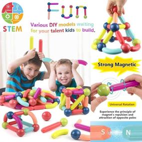 img 1 attached to 🧲 Magnetic Educational Construction Building Set by COUOMOXA
