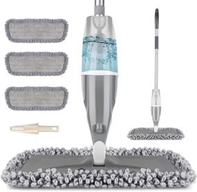 img 4 attached to 🧹 EXEGO Microfiber Spray Mop with 3 Reusable Pads & 640ML Refillable Bottle – Ideal for Effortless Floor Cleaning on Hardwood, Ceramic Tiles, and More