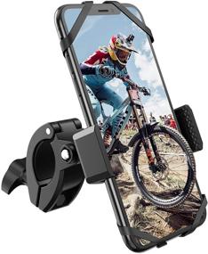 img 4 attached to YOSH Bike Phone Mount Holder: Secure 360° Rotatable Motorcycle Mount for iPhone 11 XR X 8 7 6S Samsung Galaxy S21 S20 Google Pixel GPS - Fits 6.5 Inches