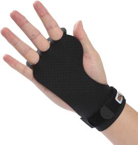 img 1 attached to 🤸 CrazyFoxs Ergonomic Gymnastics Grips - Ultra Soft, Strong, and Maximum Grip Microfiber Hand Protection Gloves for Gym, Pull-ups, Weightlifting, Kettlebell Exercise, and More