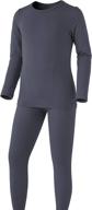 tsla kids' and teens' thermal underwear set: cozy fleece lined long johns for winter логотип