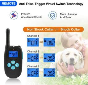 img 3 attached to FREWIK 1650Ft Remote Dog Training Collar - Programmable Electric Shock Collar for Dogs, Waterproof & Rechargeable Bark E-Collar w/Beep, Vibration, Shock, No Shock, Lanyard, Light, and Sleepless Mode