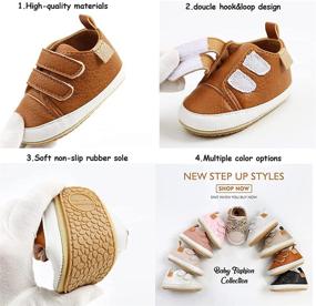 img 2 attached to 👟 TAREYKA Soft Sole Infant Baby Boys and Girls Anti-Slip Sneakers - Perfect First Walker Shoes for Newborns and Toddlers - Ideal Outdoor Crib Shoes