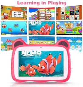 img 2 attached to 🎁 Children's Tablet, Android 10.0 Tablet for Kids, 7-inch 1280x800 HD IPS Screen with Eye Protection, 1GB RAM+16GB ROM, WiFi, Bluetooth, Dual Camera & Parental Control, Ideal Gift for Boys and Girls (Pink)