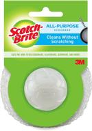 highly effective non-stick cookware cleaner: scotch-brite dobie scrubber in white logo