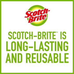 img 1 attached to Highly Effective Non-Stick Cookware Cleaner: Scotch-Brite Dobie Scrubber in White