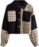 floerns womens spliced pocket corduroy women's clothing in coats, jackets & vests logo