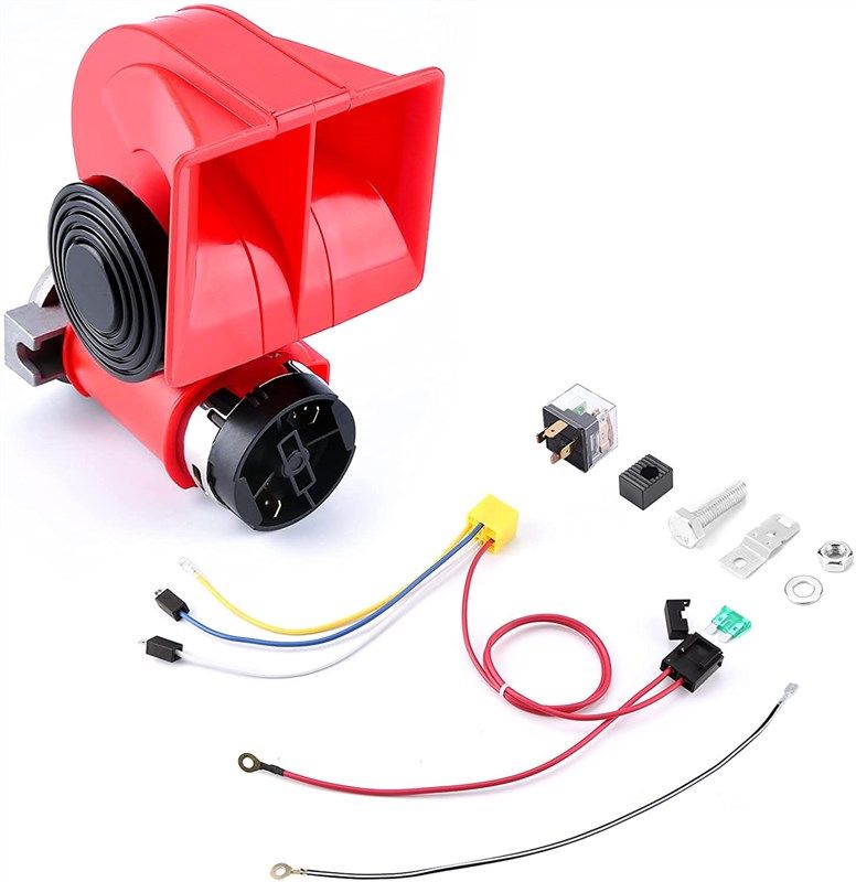 FARBIN Mini Air Horn 12V 150db Super Loud, Compact Car horn with Compressor  and Wiring Harness for Any 12V Vehicles
