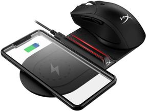 img 2 attached to HyperX Chargeplay Base: Dual Qi Wireless Charger for Qi-Enabled Devices - Charge Two Devices Simultaneously with Battery Indicators and AC Wall Adapter - HX-CPBS-A