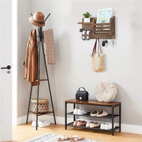 img 1 attached to 📬 Versatile Wall-Mounted Wooden Mail Holder with Key Hooks, Floating Shelf, and Sunglasses Holder – Stylish Home Decor for Entryway, Mudroom, Hallway, and Office