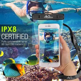 img 3 attached to 📱 MoKo Waterproof Phone Pouch [3 Pack]: Underwater Phone Case for iPhone 13/12/11 Pro Max, Galaxy S21/S10, Note 10/9 - Keep Your Device Dry with Lanyard!