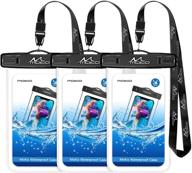 📱 moko waterproof phone pouch [3 pack]: underwater phone case for iphone 13/12/11 pro max, galaxy s21/s10, note 10/9 - keep your device dry with lanyard! logo