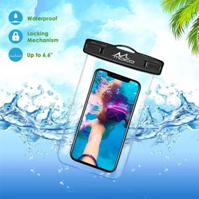 img 2 attached to 📱 MoKo Waterproof Phone Pouch [3 Pack]: Underwater Phone Case for iPhone 13/12/11 Pro Max, Galaxy S21/S10, Note 10/9 - Keep Your Device Dry with Lanyard!