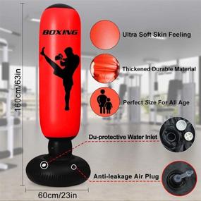 img 3 attached to 🥊 Inflatable Christmas Punching Bag: Fun-filled Gift for Kids and Adults - Freestanding Stand for Home Boxing Practice with Instant Bounce-Back