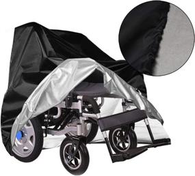 img 3 attached to 🛵 WOMACO Mobility Scooter Cover: Protect Your Power Electric Wheel Chair from Rain, Snow, and Sun Rays with this Waterproof, Travel-friendly, and Dust-resistant Outdoor Storage Bag