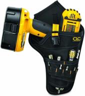 🔧 clc custom leathercraft 5023 deluxe cordless poly drill holster, black - a secure solution for hands-free drilling efficiency logo