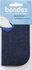 img 1 attached to 👖 Wright Products Bondex Denim Iron-On Patches, 5" x 5-1/4", Pack of 4