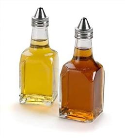 img 1 attached to 🍶 Set of 12 New Star Foodservice 22155 Glass Oil and Vinegar Cruets with Stainless Steel Tops - Square, 6-Ounce Capacity