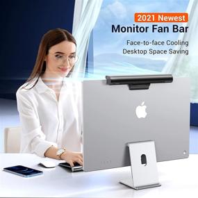 img 3 attached to 💨 TORRAS Clip-on Desk Fan with Strong Airflow, USB Fan for Office Home Bedroom, 3 Speeds 90° Touch Control, Table Fan for Optimal Cooling