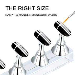 img 1 attached to 💅 Nail Stand Acrylic Nail Art Display Stand: Magnetic Practice Holder for False Nail Tips - 2 Sets