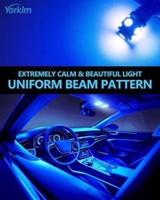 img 3 attached to 🚗 Enhance Your Car's Interior with Yorkim 194 LED Bulbs - Blue T10 LED Bulbs for Car Dome, Map, Door, Dashboard & More - Pack of 10