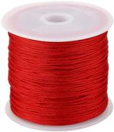 0.8mm red chinese knot macrame rattail bracelet braided nylon cord thread logo