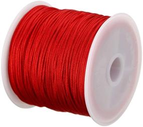 img 1 attached to 0.8mm Red Chinese Knot Macrame Rattail Bracelet Braided Nylon Cord Thread