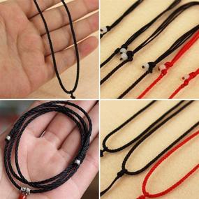 img 2 attached to 0.8mm Red Chinese Knot Macrame Rattail Bracelet Braided Nylon Cord Thread