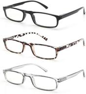 👓 3-pack gaoye blue light blocking reading glasses for women and men - computer readers with spring hinge, anti-uv square eyeglasses logo