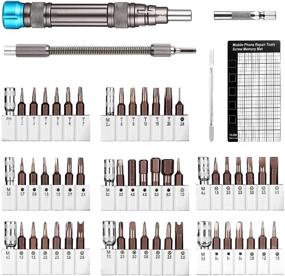 img 1 attached to 🔧 Набор прецизионных отверток 62в1 со 56шт. магнитными насадками для маленьких отверток - набор мини-инструментов Sookey для ремонта очков, часов, ювелирных изделий, электронных устройств, ноутбуков, ПК, камер и компьютеров.