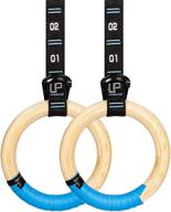 enhanced wooden gymnastic rings: non-slip with adjustable straps for strength training, bodybuilding, cross training, and more! логотип