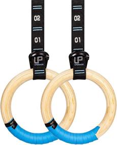 img 4 attached to Enhanced Wooden Gymnastic Rings: Non-Slip with Adjustable Straps for Strength Training, Bodybuilding, Cross Training, and More!